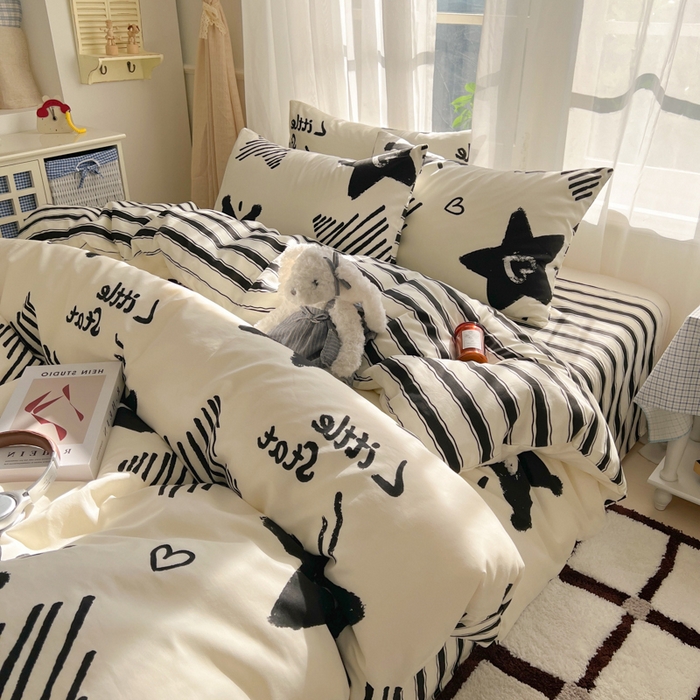 曼之夏 2026新款全棉印花花卉四件套 幸福星