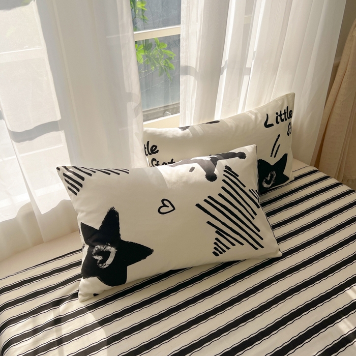 91家纺网 家纺一手货源 找家纺 曼之夏 2026新款全棉印花花卉四件套 幸福星