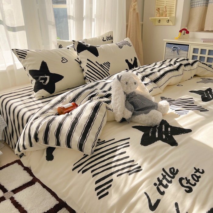 91家纺网 家纺一手货源 找家纺 曼之夏 2026新款全棉印花花卉四件套 幸福星