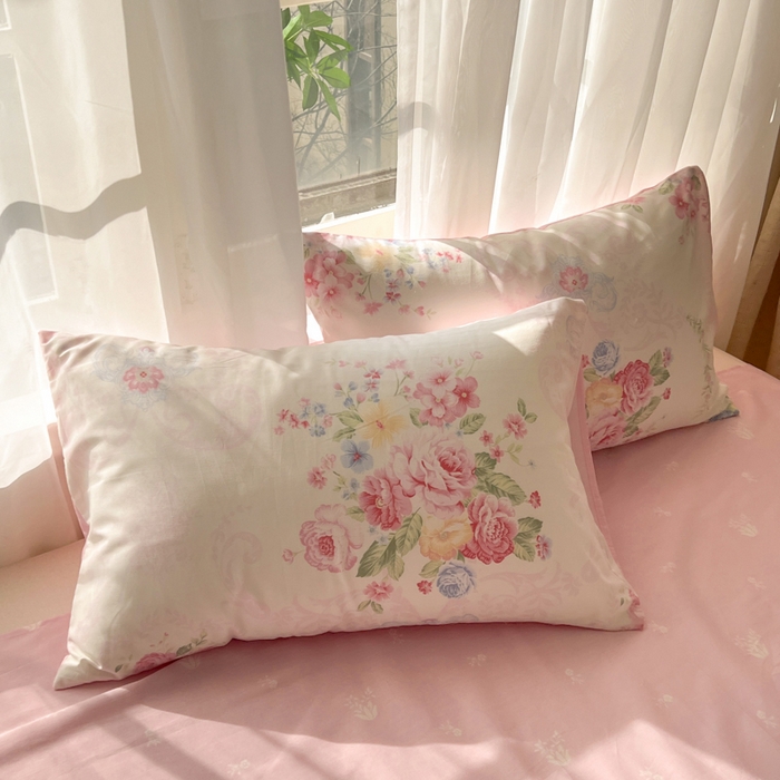 91家纺网 家纺一手货源 找家纺 曼之夏 2026新款全棉印花花卉四件套 雅香伊人