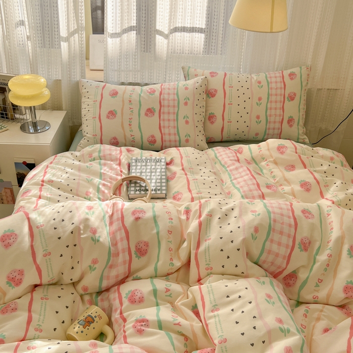 91家纺网 家纺一手货源 找家纺 曼之夏 2026新款全棉印花花卉四件套 郁香莓语