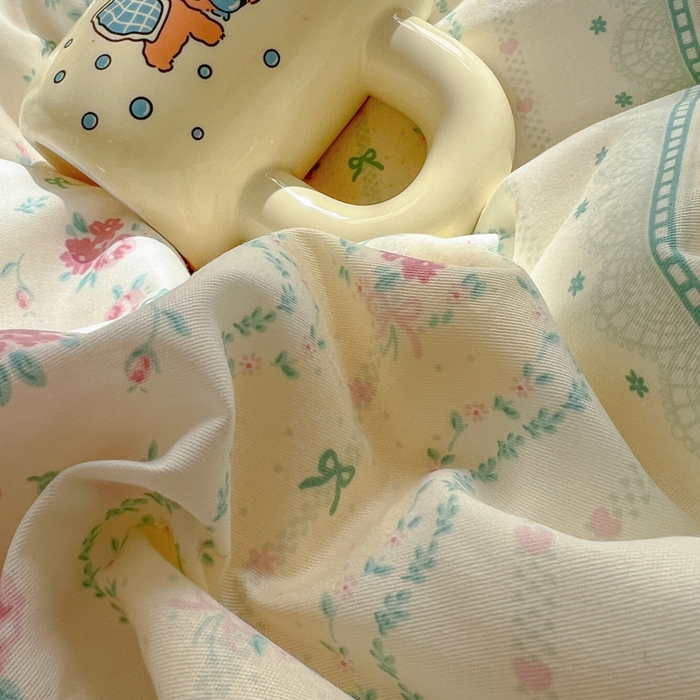 91家纺网 家纺一手货源 找家纺 曼之夏 2026新款全棉印花花卉四件套 织梦