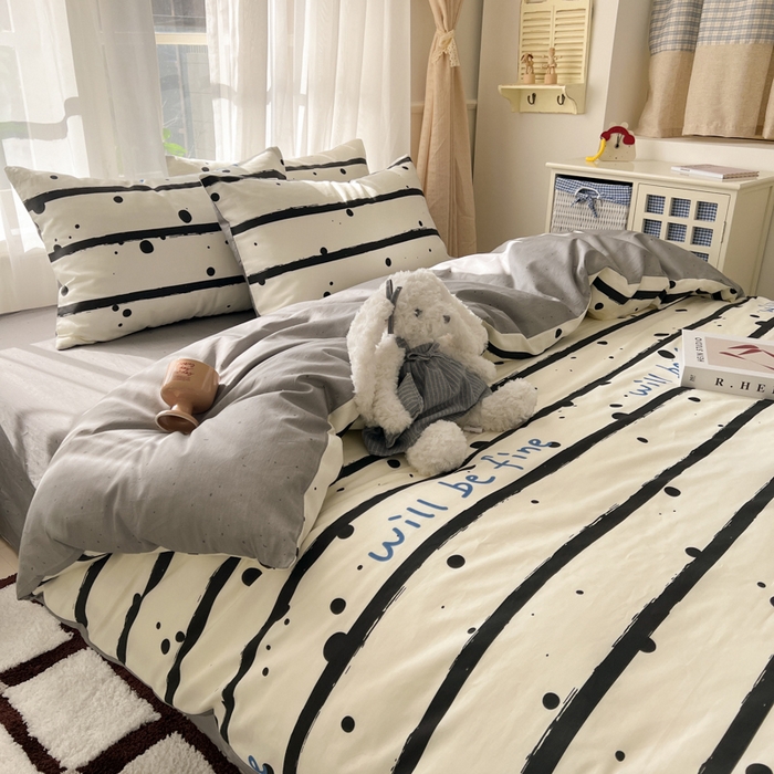 91家纺网 家纺一手货源 找家纺 曼之夏 2026新款全棉印花花卉四件套 自由派