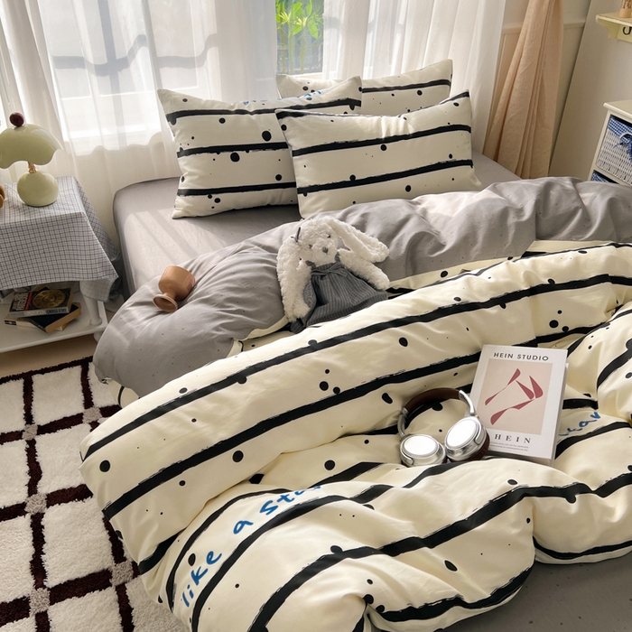 91家纺网 家纺一手货源 找家纺 曼之夏 2026新款全棉印花花卉四件套 自由派