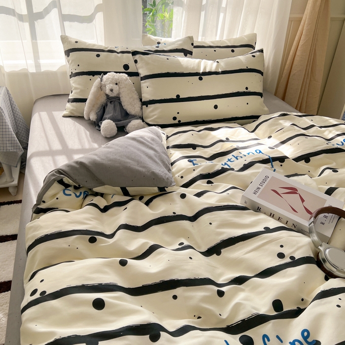 91家纺网 家纺一手货源 找家纺 曼之夏 2026新款全棉印花花卉四件套 自由派