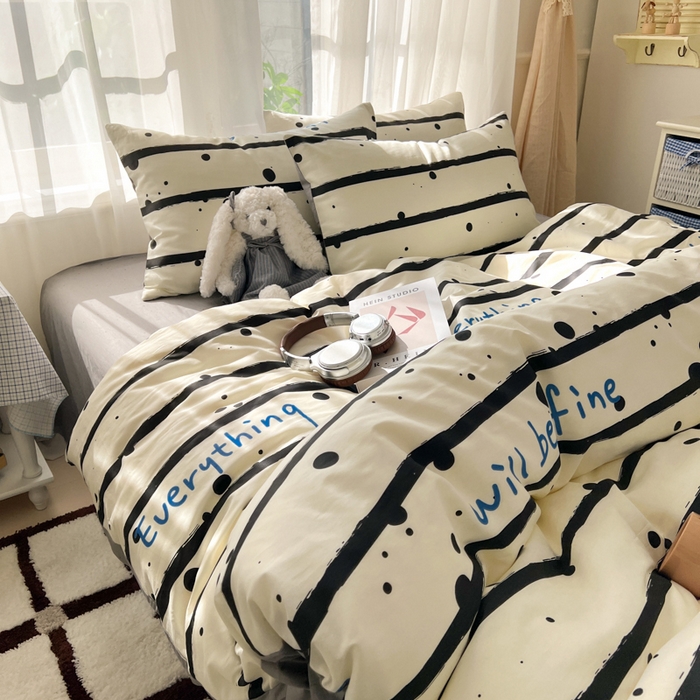 91家纺网 家纺一手货源 找家纺 曼之夏 2026新款全棉印花花卉四件套 自由派