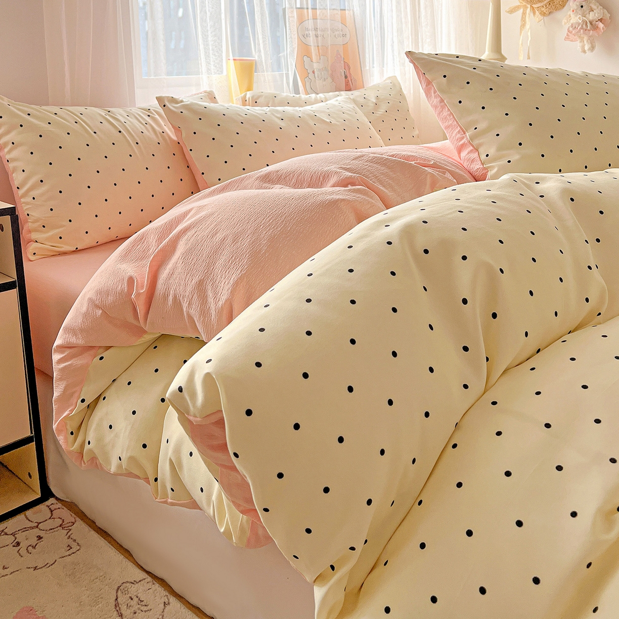 91家纺网 家纺一手货源 找家纺 灿哈家纺 2026新款双层纱木棉水洗棉单品套件