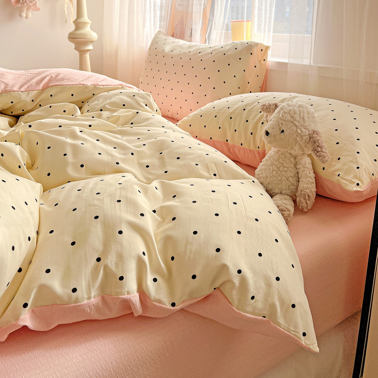 91家纺网 家纺一手货源 找家纺 灿哈家纺 2026新款双层纱木棉水洗棉单品套件