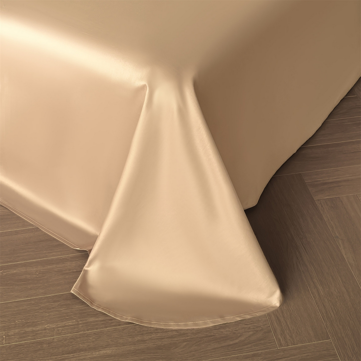 91家纺网 家纺一手货源 找家纺 蓝米卡夫 2026春季新款-60S长绒棉贡缎刺绣系列四件套-福芦（礼盒） 福芦-玛卡+可可棕