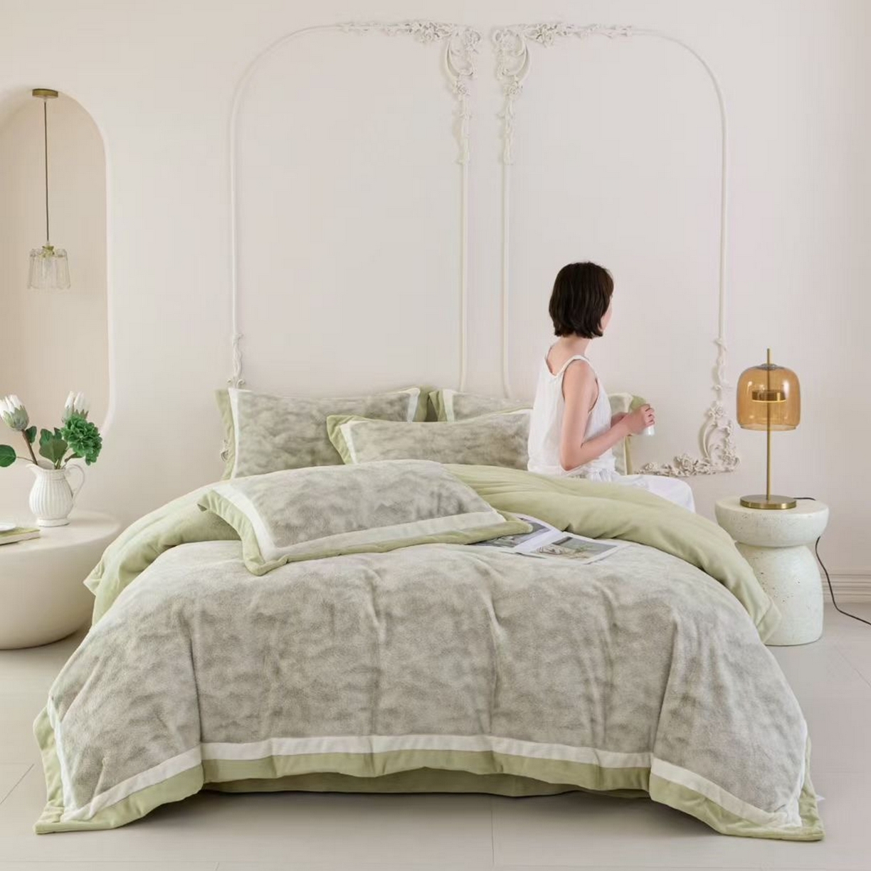 91家纺网 家纺一手货源 找家纺 （总）玖琳家纺 2026新款高端高克重水貂绒四件套