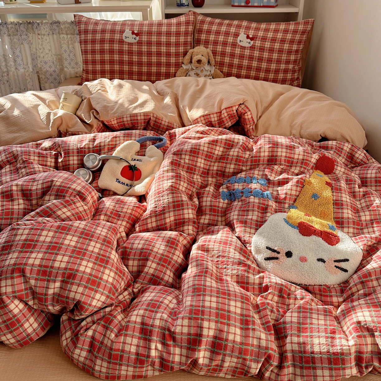 91家纺网 家纺一手货源 找家纺 （总）美乐迪家纺 2026新款云感双层纱毛巾绣四件套