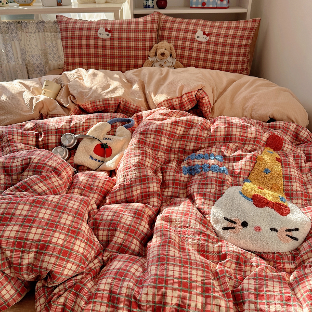 91家纺网 家纺一手货源 找家纺 （总）美乐迪家纺 2026新款云感双层纱毛巾绣四件套