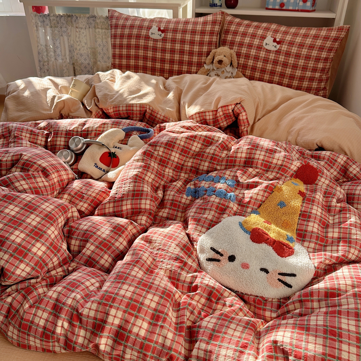 91家纺网 家纺一手货源 找家纺 （总）美乐迪家纺 2026新款云感双层纱毛巾绣四件套