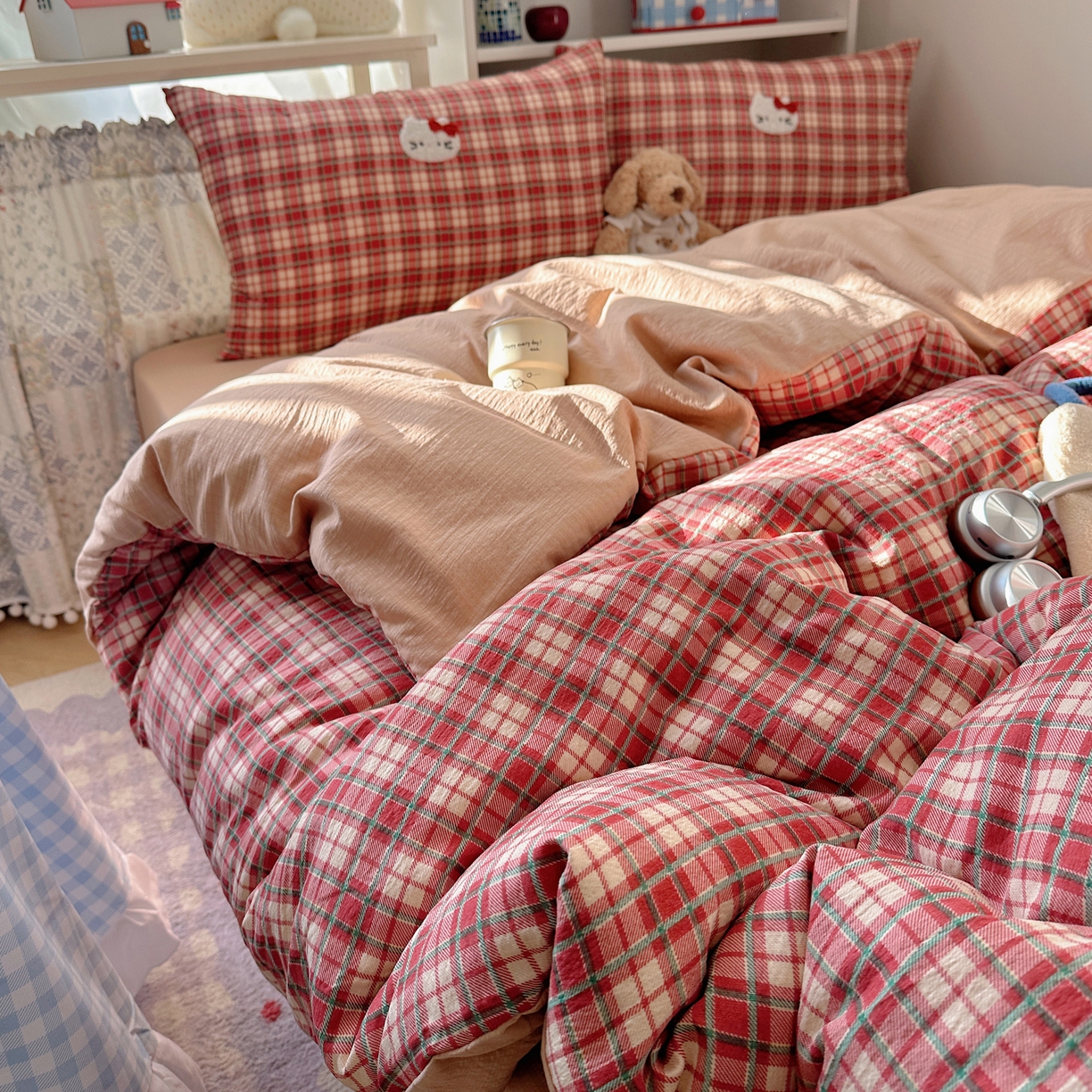 91家纺网 家纺一手货源 找家纺 （总）美乐迪家纺 2026新款云感双层纱毛巾绣四件套