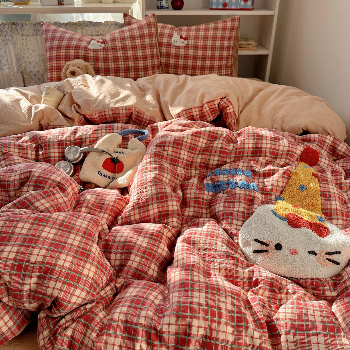 91家纺网 家纺一手货源 找家纺 （总）美乐迪家纺 2026新款云感双层纱毛巾绣四件套