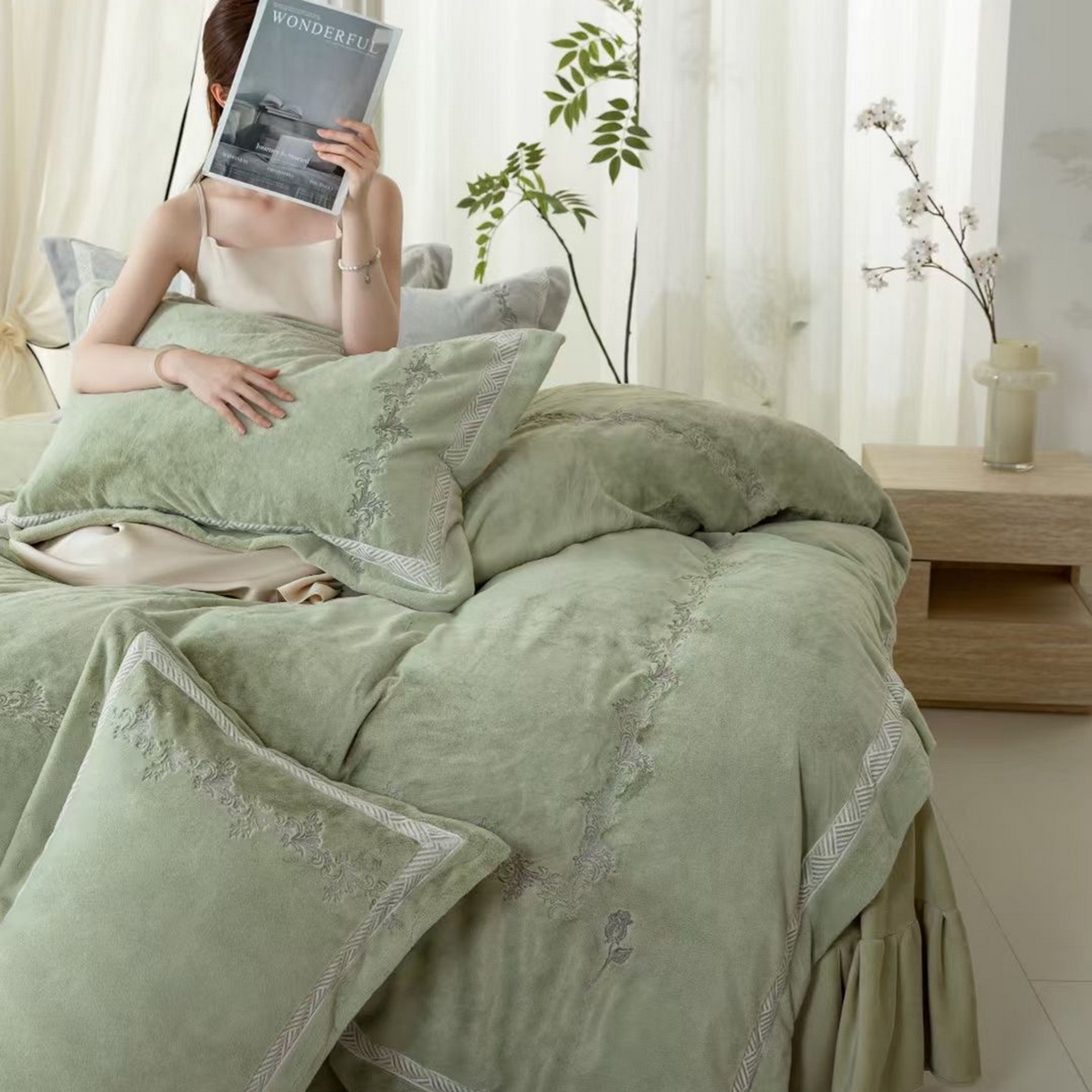 91家纺网 家纺一手货源 找家纺 （总）玖琳家纺 2026新款高端高克重水貂绒四件套-戴思系列