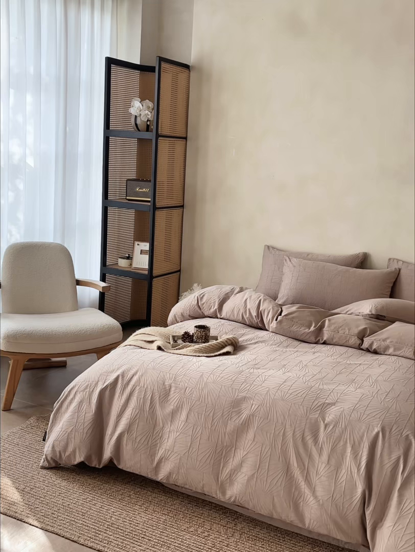 91家纺网 家纺一手货源 找家纺 （总）小懒猪 2026新款亲肤舒适立体全棉纯棉提花四件套-二