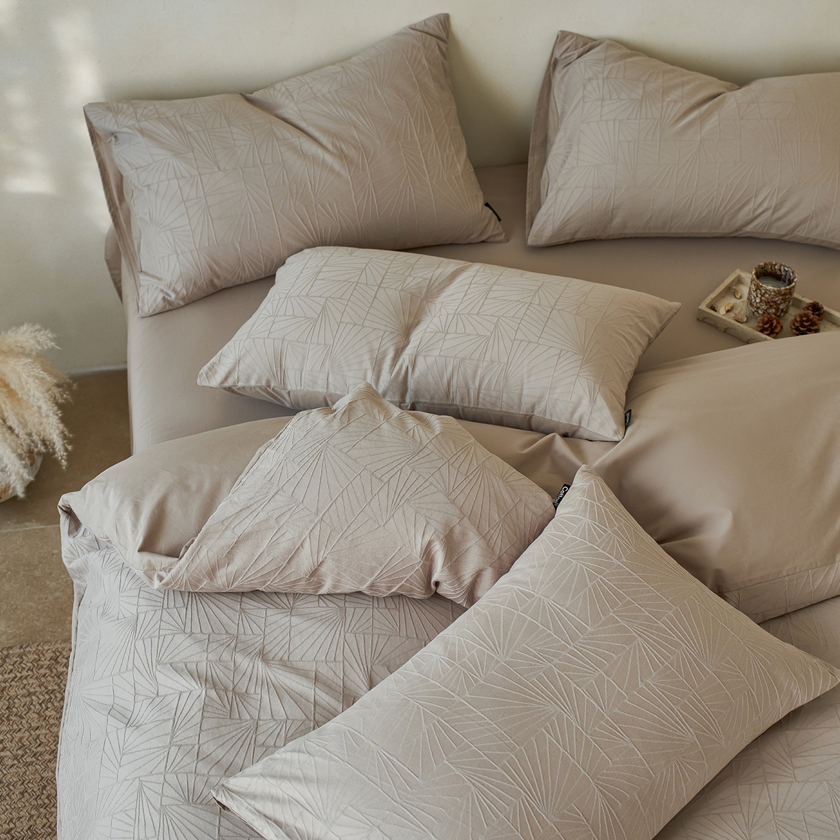 91家纺网 家纺一手货源 找家纺 （总）小懒猪 2026新款亲肤舒适立体全棉纯棉提花四件套-二