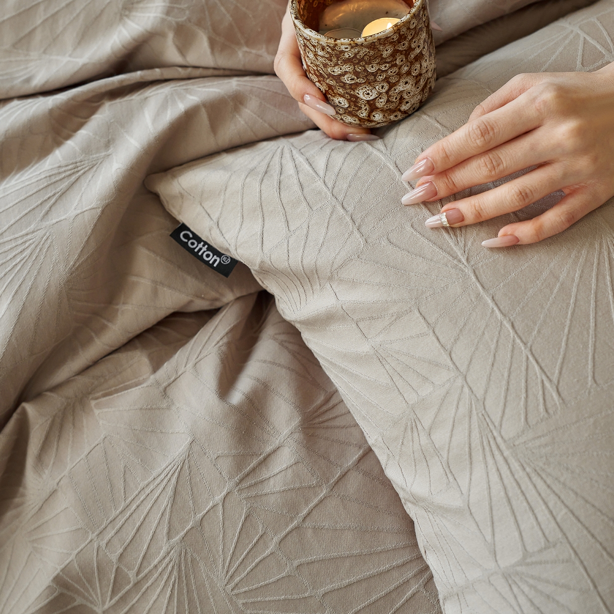 91家纺网 家纺一手货源 找家纺 小懒猪 2026新款亲肤舒适立体全棉纯棉提花四件套-二 伯格-金属灰