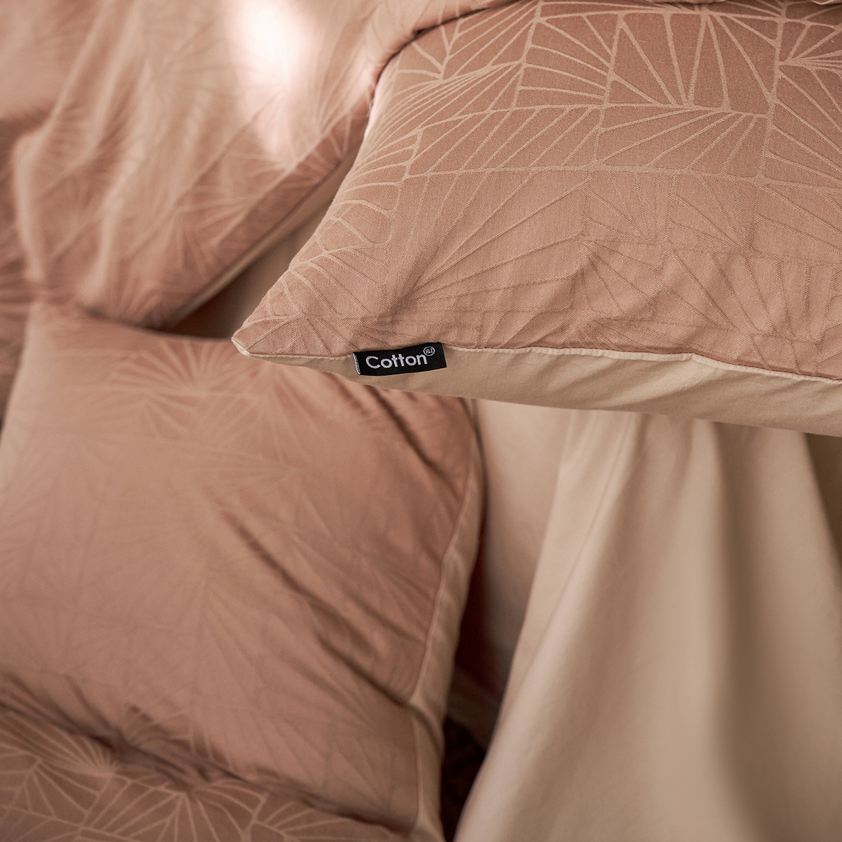 91家纺网 家纺一手货源 找家纺 小懒猪 2026新款亲肤舒适立体全棉纯棉提花四件套-二 伯格-深秋咖