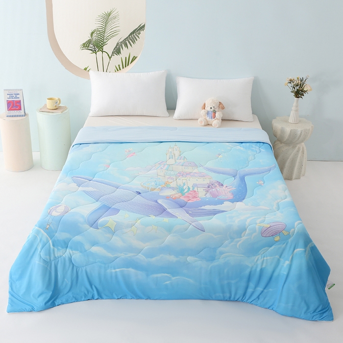 91家纺网 家纺一手货源 找家纺 （总）亚龙工厂店 2026新款大版数码云母冰丝夏凉被被子被芯