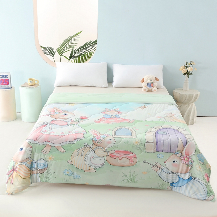 91家纺网 家纺一手货源 找家纺 （总）亚龙工厂店 2026新款大版数码云母冰丝夏凉被被子被芯