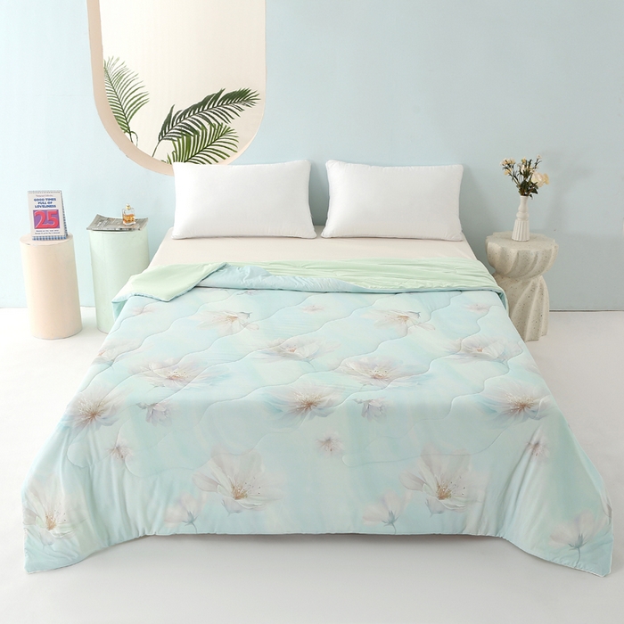 亚龙工厂店 2026新款大版数码云母冰丝夏凉被被子被芯 初颜