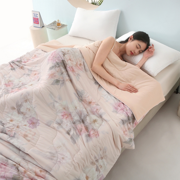 91家纺网 家纺一手货源 找家纺 亚龙工厂店 2026新款大版数码云母冰丝夏凉被被子被芯 尔雅玉