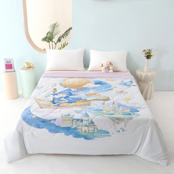 亚龙工厂店 2026新款大版数码云母冰丝夏凉被被子被芯 哈利城堡