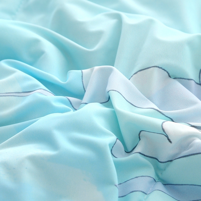 91家纺网 家纺一手货源 找家纺 亚龙工厂店 2026新款大版数码云母冰丝夏凉被被子被芯 海底萌宠