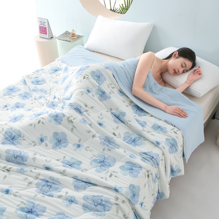 91家纺网 家纺一手货源 找家纺 亚龙工厂店 2026新款大版数码云母冰丝夏凉被被子被芯 美娜兰