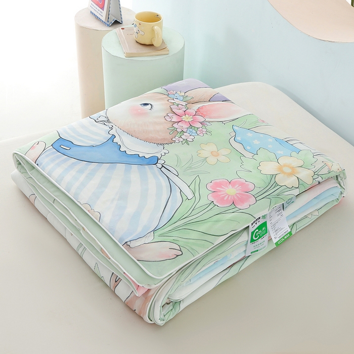 91家纺网 家纺一手货源 找家纺 亚龙工厂店 2026新款大版数码云母冰丝夏凉被被子被芯 梦幻时刻