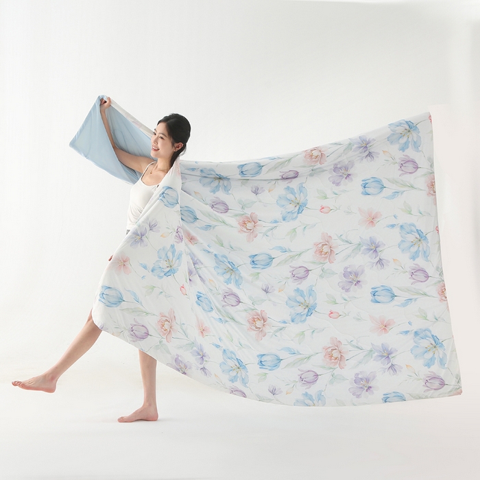 91家纺网 家纺一手货源 找家纺 亚龙工厂店 2026新款大版数码云母冰丝夏凉被被子被芯 清雅