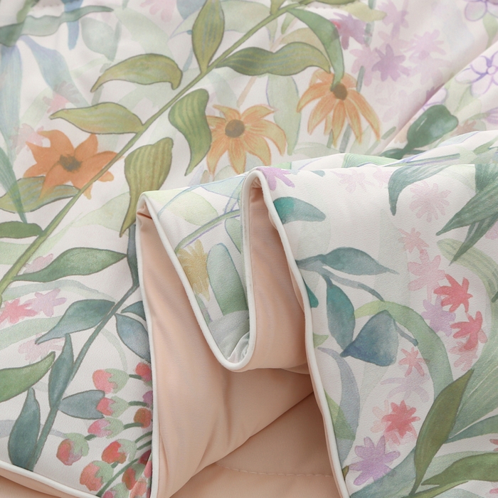 91家纺网 家纺一手货源 找家纺 亚龙工厂店 2026新款大版数码云母冰丝夏凉被被子被芯 柔玉粉