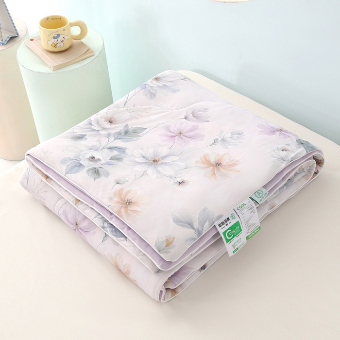 91家纺网 家纺一手货源 找家纺 亚龙工厂店 2026新款大版数码云母冰丝夏凉被被子被芯 雅莎