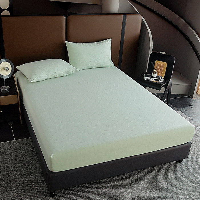 91家纺网 家纺一手货源 找家纺 （总）宇淳国际 2026新款青铜神话系列水洗棉纯色单床笠