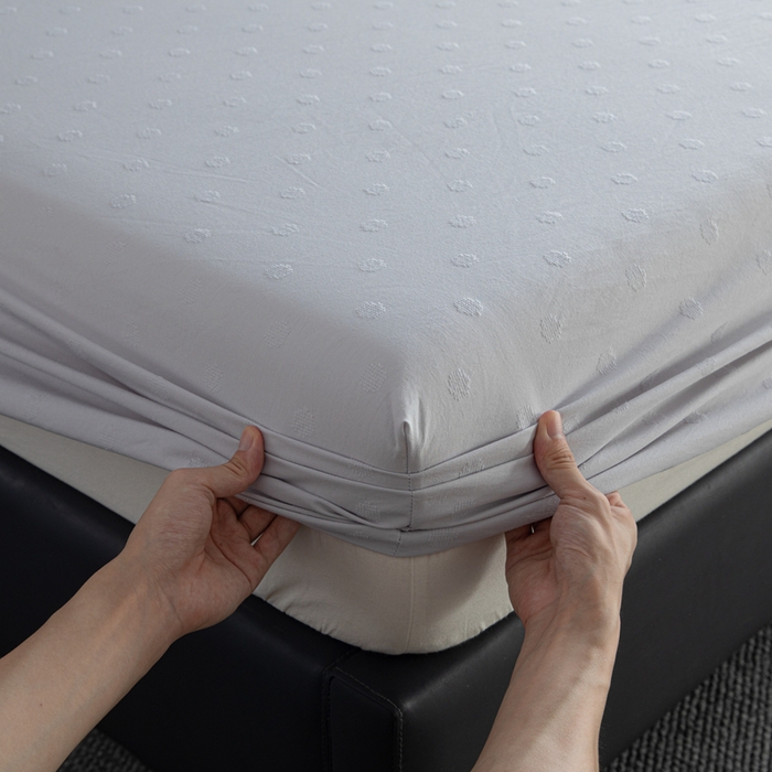 91家纺网 家纺一手货源 找家纺 宇淳国际 2026新款青铜神话系列水洗棉纯色单床笠 银光灰