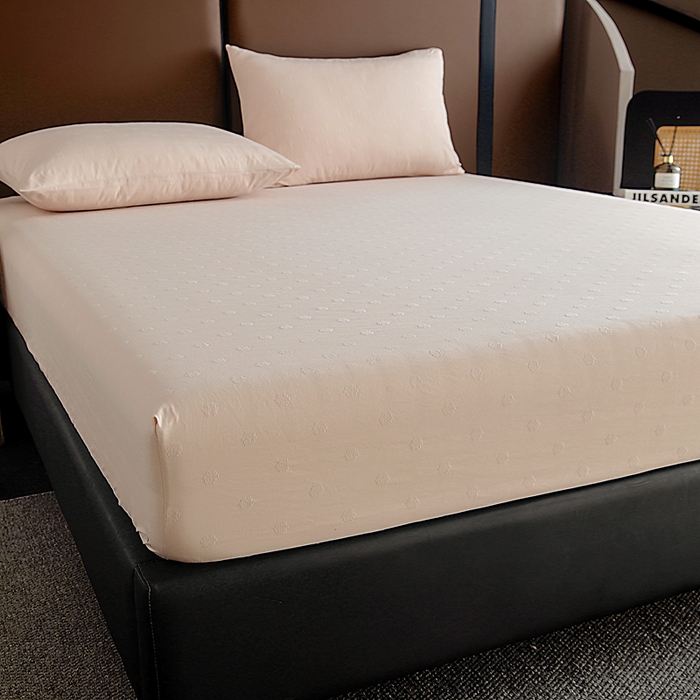 91家纺网 家纺一手货源 找家纺 宇淳国际 2026新款青铜神话系列水洗棉纯色单床笠 奶茶