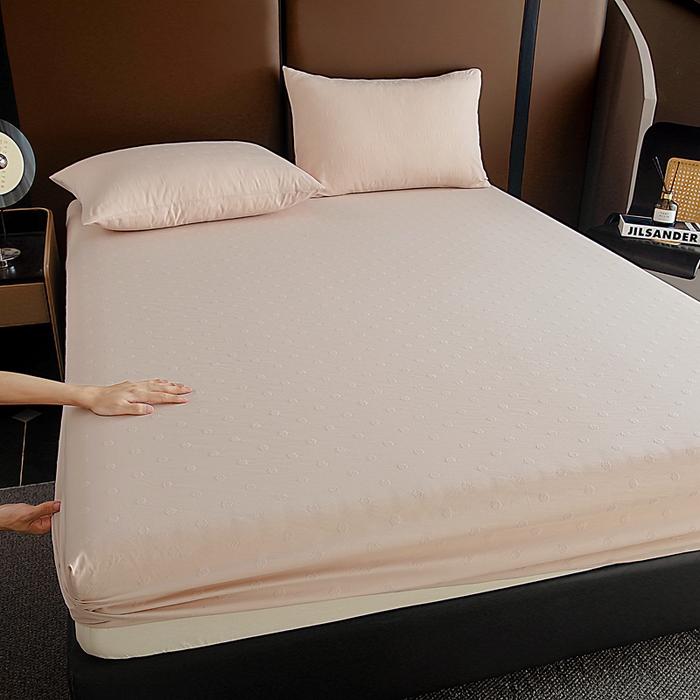 91家纺网 家纺一手货源 找家纺 宇淳国际 2026新款青铜神话系列水洗棉纯色单床笠 奶茶