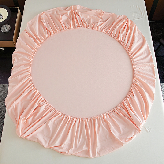 91家纺网 家纺一手货源 找家纺 宇淳国际 2026新款青铜神话系列水洗棉纯色单床笠 水光粉