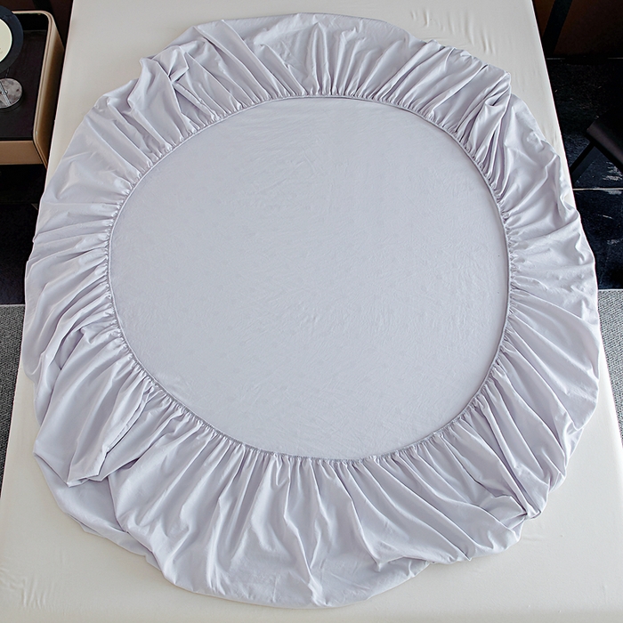 91家纺网 家纺一手货源 找家纺 宇淳国际 2026新款青铜神话系列水洗棉纯色单床笠 银光灰