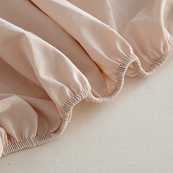 91家纺网 家纺一手货源 找家纺 宇淳国际 2026新款青铜神话系列水洗棉纯色单床笠 奶茶