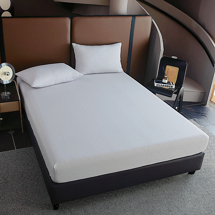 91家纺网 家纺一手货源 找家纺 宇淳国际 2026新款青铜神话系列水洗棉纯色单床笠 银光灰