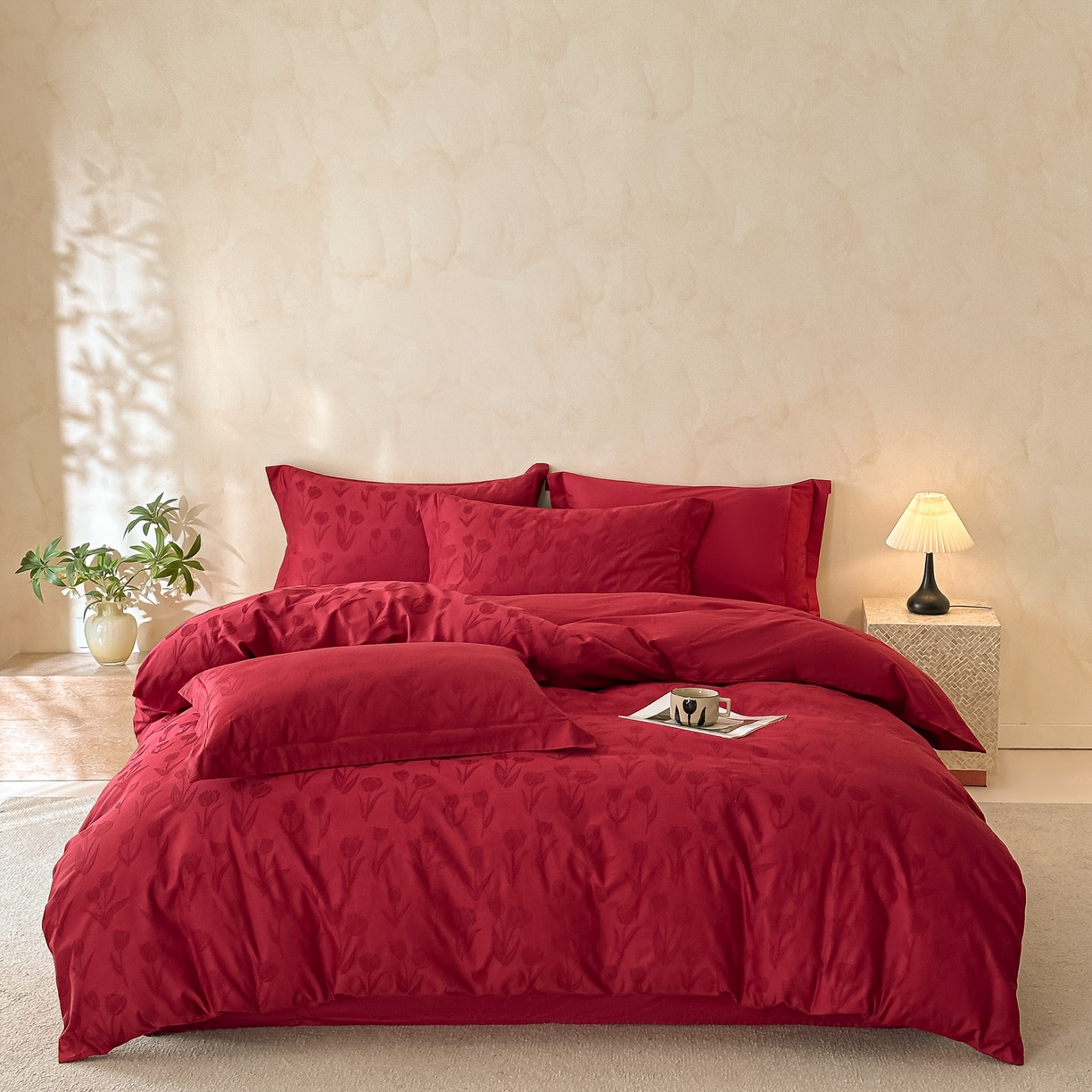 91家纺网 家纺一手货源 找家纺 （总）禾时 2026新款60S全棉立体亮面提花四件套（券后价不低于258/288/278/298）