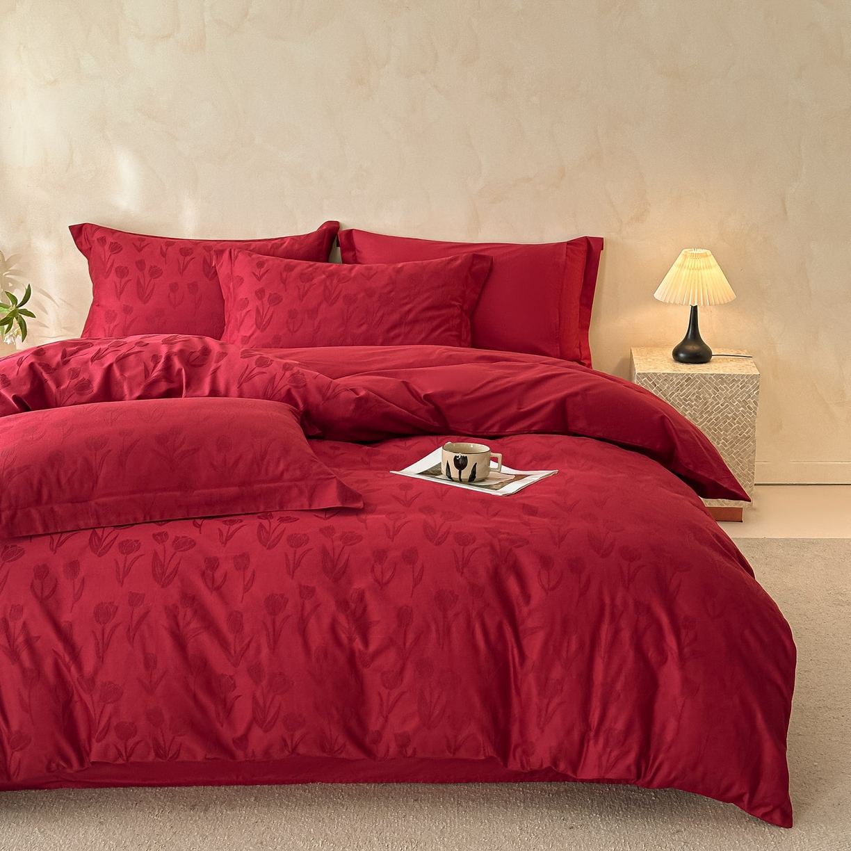 91家纺网 家纺一手货源 找家纺 （总）禾时 2026新款60S全棉立体亮面提花四件套（券后价不低于258/288/278/298）