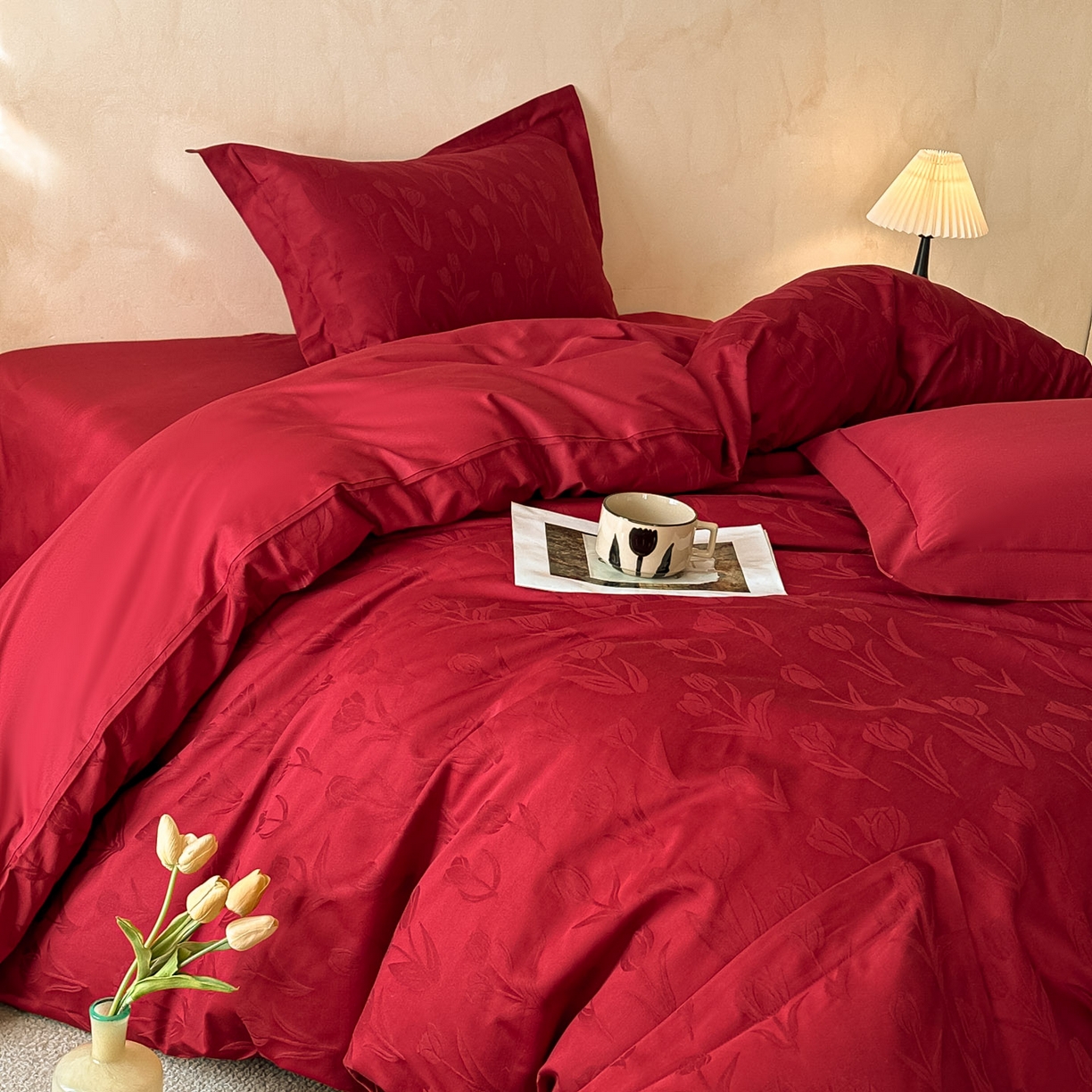 91家纺网 家纺一手货源 找家纺 （总）禾时 2026新款60S全棉立体亮面提花四件套（券后价不低于258/288/278/298）