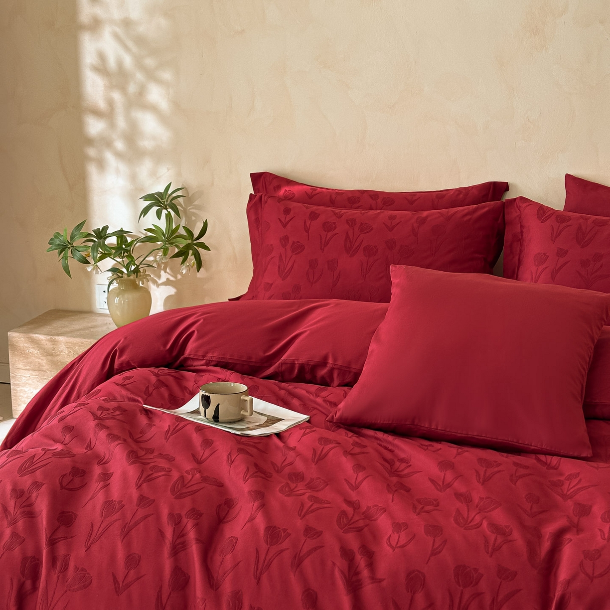 91家纺网 家纺一手货源 找家纺 （总）禾时 2026新款60S全棉立体亮面提花四件套（券后价不低于258/288/278/298）