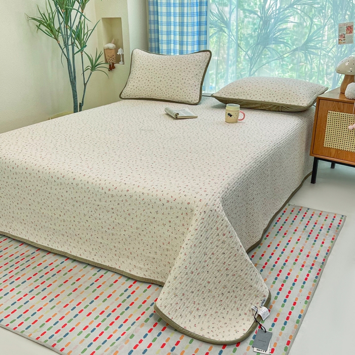 91家纺网 家纺一手货源 找家纺 （总）欣宜家纺 2026新款全棉纱布加宝宝绒填充棉花床盖三件套