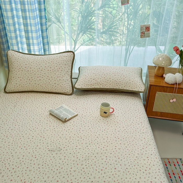 91家纺网 家纺一手货源 找家纺 （总）欣宜家纺 2026新款全棉纱布加宝宝绒填充棉花床盖三件套