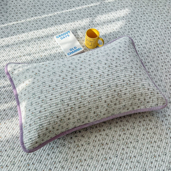 91家纺网 家纺一手货源 找家纺 欣宜家纺 2026新款全棉纱布加宝宝绒填充棉花床盖三件套 杜桑花园-灰